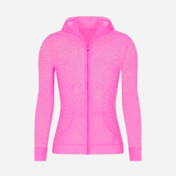 NWOT! RARE Skims! Sheer with Rhinestones size medium! Pink size medium - Picture 3 of 6